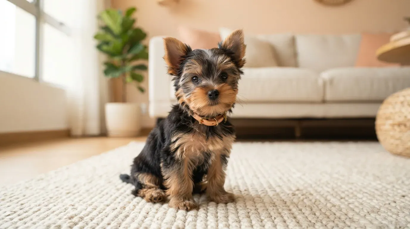 Blue and tan Silky Terrier puppy portrait, one of the Silky Terrier puppies available in Singapore
