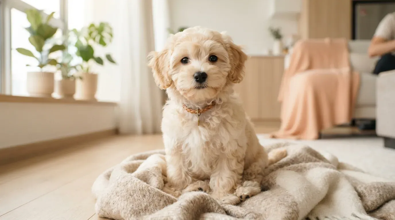 Cream Shihpoo puppy portrait, one of the Shihpoo puppies available in Singapore