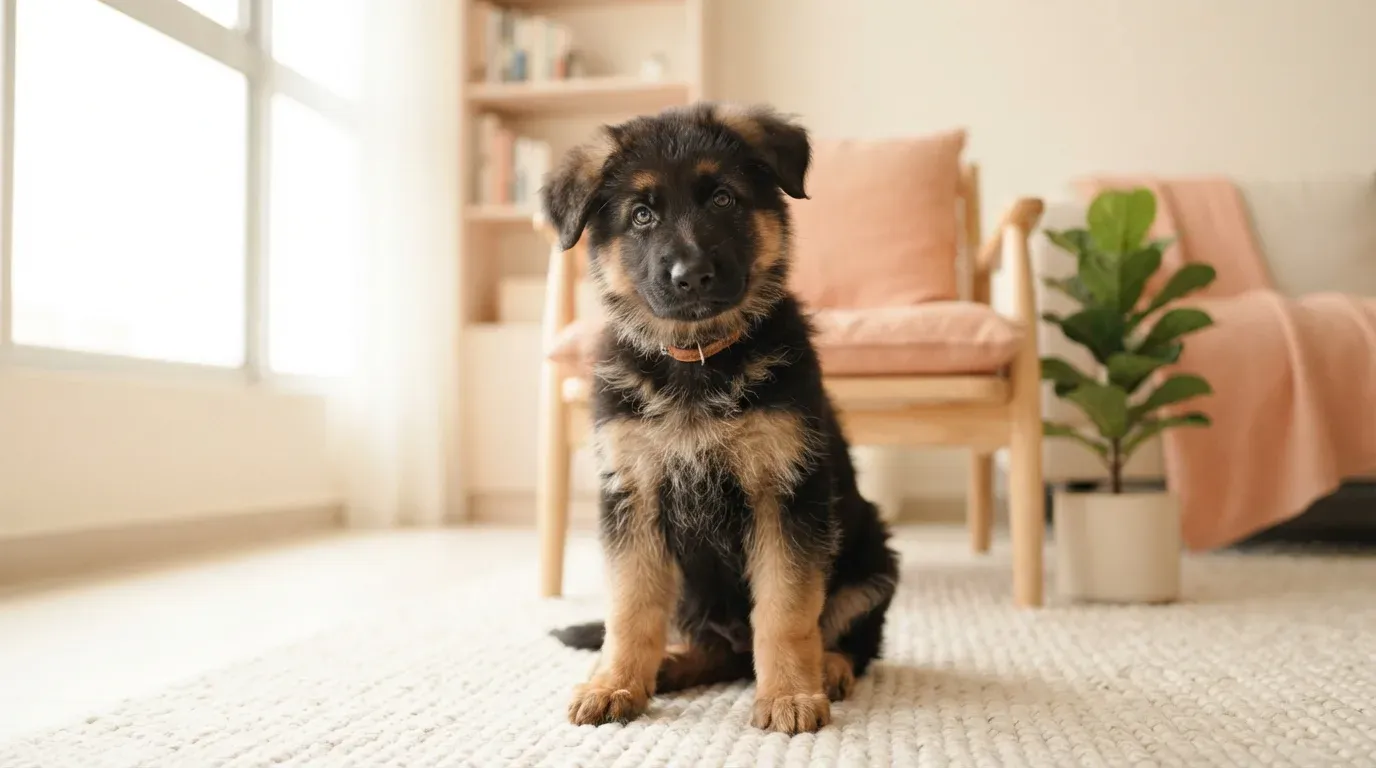 German Shepherd puppy portrait, one of the Shepherd puppies available in Singapore