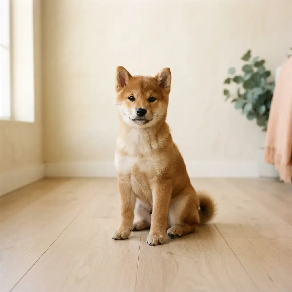 Shiba Inu puppy with a fox-like face
