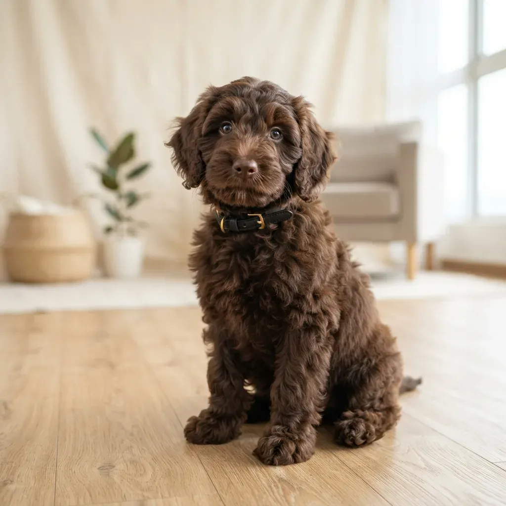 Labradoodle puppy, the original doodle cross for private housing in Singapore (not HDB-approved)