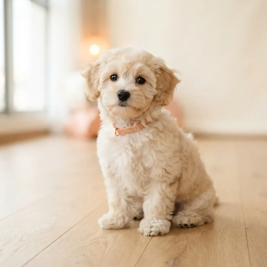 Shihpoo puppy, an HDB-approved low-shedding Shih Tzu cross in Singapore