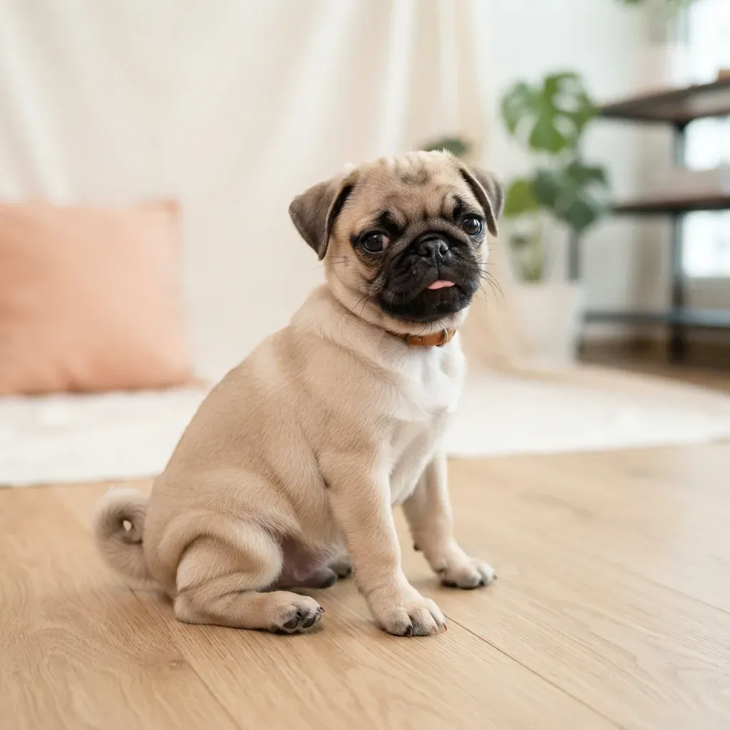 Pug puppy, an HDB-approved comic companion breed in Singapore
