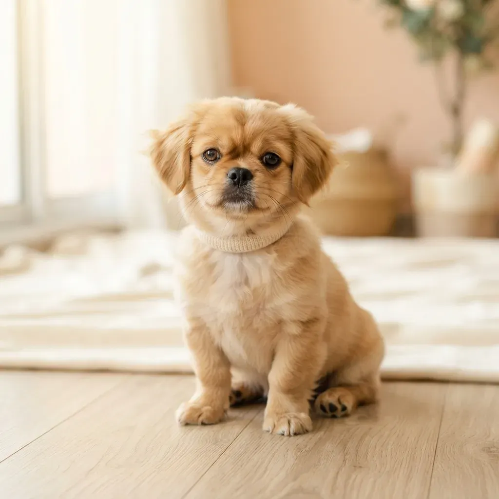 Pekingese puppy, an HDB-approved dignified imperial companion breed in Singapore