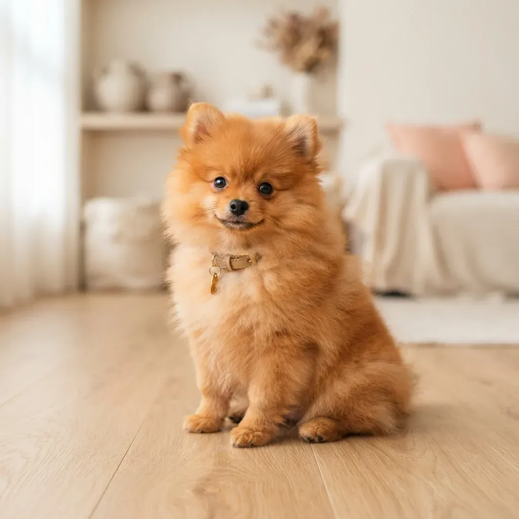 Pomeranian puppy, an HDB-approved bold toy spitz breed in Singapore