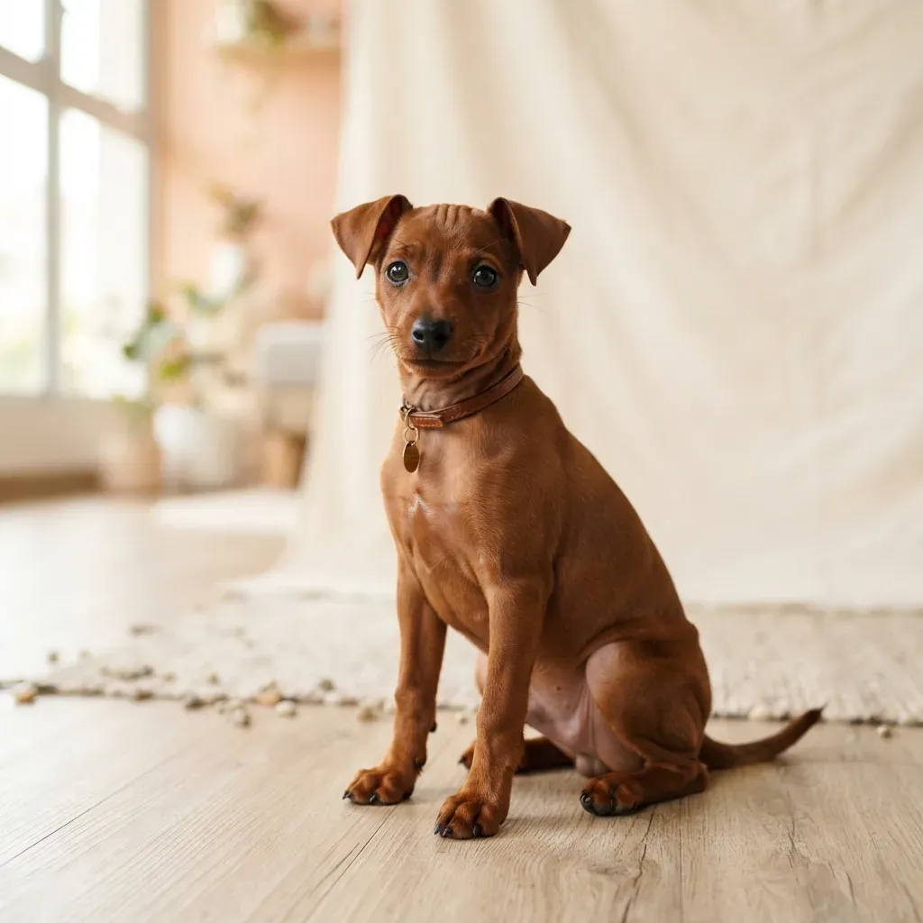 Miniature Pinscher puppy, an HDB-approved fearless toy breed in Singapore
