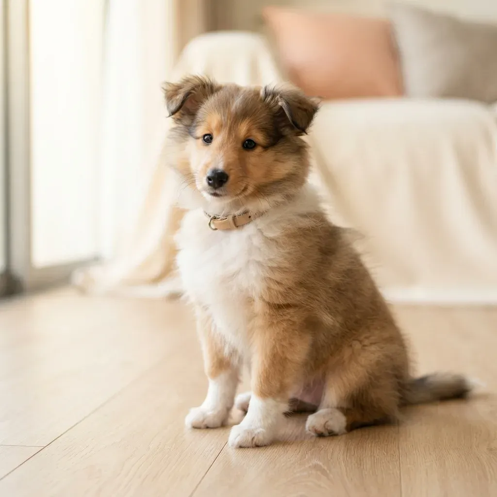 Shetland Sheepdog puppy, the HDB-approved herding breed in Singapore
